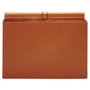 Pendaflex Expanding Wallet, 3.5" Expansion, 1 Section, Elastic Cord Closure, Tabloid Size, Brown