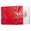 Charles Leonard VariCap Expandable Binder, 2 Posts, 6" Capacity, 11 x 8.5, Red