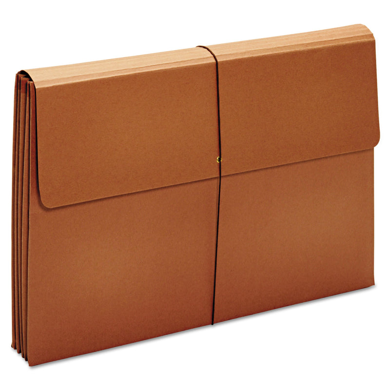 Pendaflex Expanding Wallet, 3.5" Expansion, 1 Section, Elastic Cord Closure, Tabloid Size, Brown