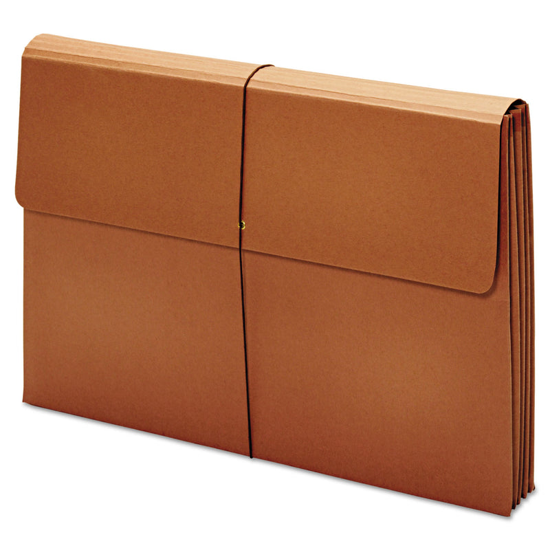 Pendaflex Expanding Wallet, 3.5" Expansion, 1 Section, Elastic Cord Closure, Tabloid Size, Brown