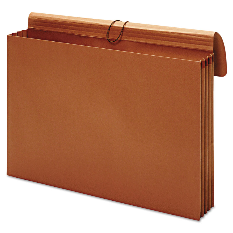 Pendaflex Expanding Wallet, 3.5" Expansion, 1 Section, Elastic Cord Closure, Tabloid Size, Brown