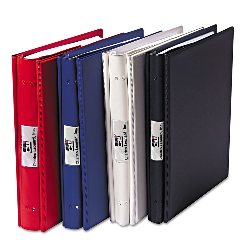 Charles Leonard VariCap Expandable Binder, 2 Posts, 6" Capacity, 11 x 8.5, Red