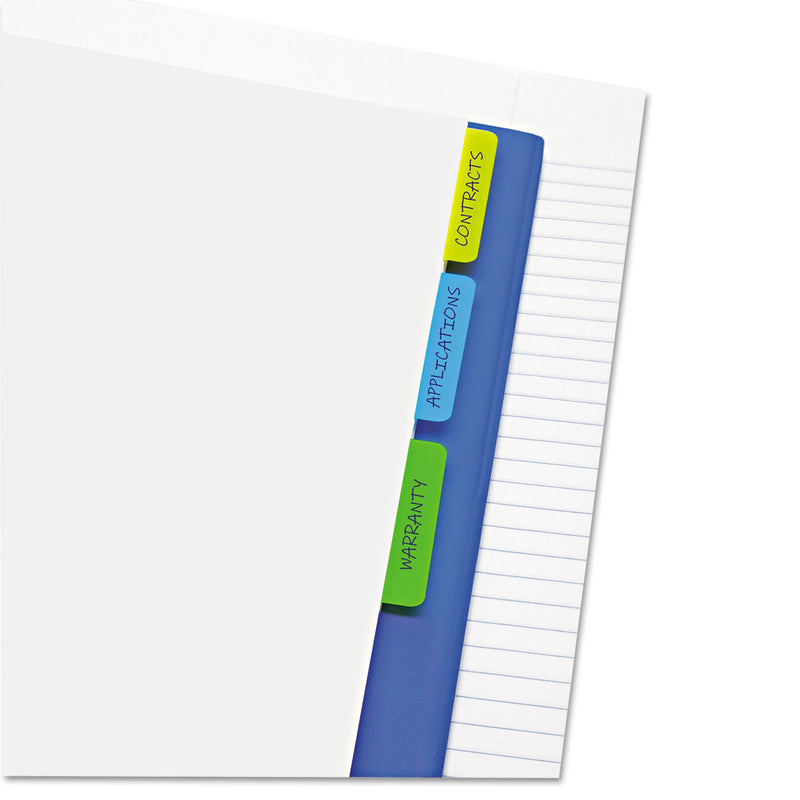 Redi-Tag Write-On Index Tabs, 1/5-Cut, Assorted Colors, 2" Wide, 30/Pack