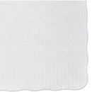 Hoffmaster Knurl Embossed Scalloped Edge Placemats, 9.5 x 13.5, White, 1,000/Carton