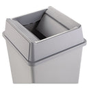 Rubbermaid Untouchable Square Swing Top Lid, Plastic, 20.13w x 20.13d x 6.25h, Gray