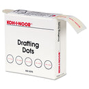 Koh-I-Noor Adhesive Drafting Dots, 0.88" dia, Dries Clear, 500/Box