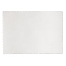 Hoffmaster Knurl Embossed Scalloped Edge Placemats, 9.5 x 13.5, White, 1,000/Carton