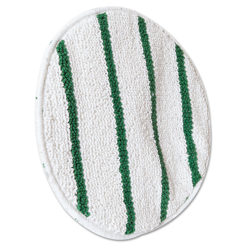 Rubbermaid Low Profile Scrub-Strip Carpet Bonnet, 17" Diameter, White/Green