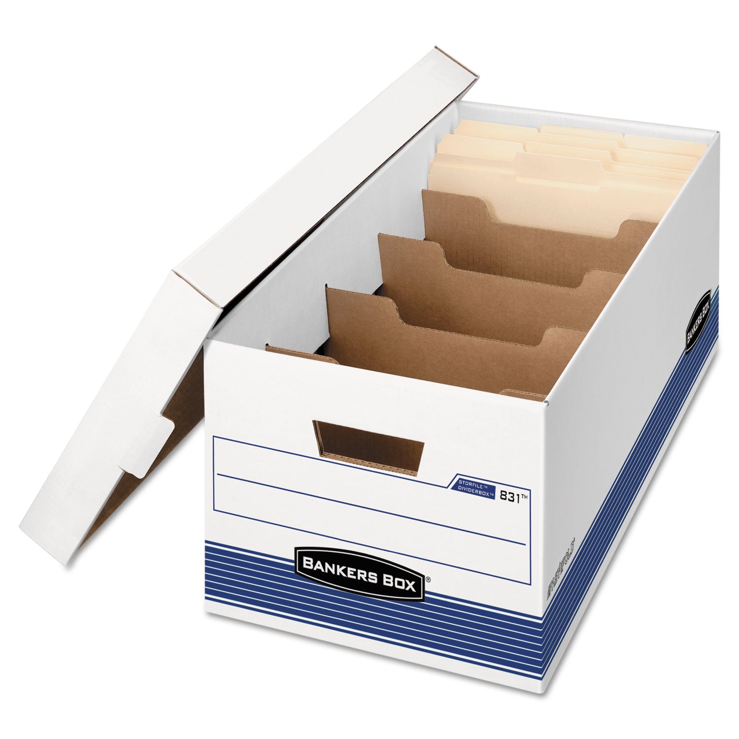 STOR/FILE Medium-Duty Storage Boxes with Dividers, Letter Files, 12.88 ...