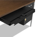 Alera Double Pedestal Steel Desk, 72" x 36" x 29.5", Mocha/Black