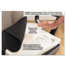 Master Caster The ComfortMakers Deluxe Seat/Back Cushion, Memory Foam, 17 x 2.75 x 17.5, Black