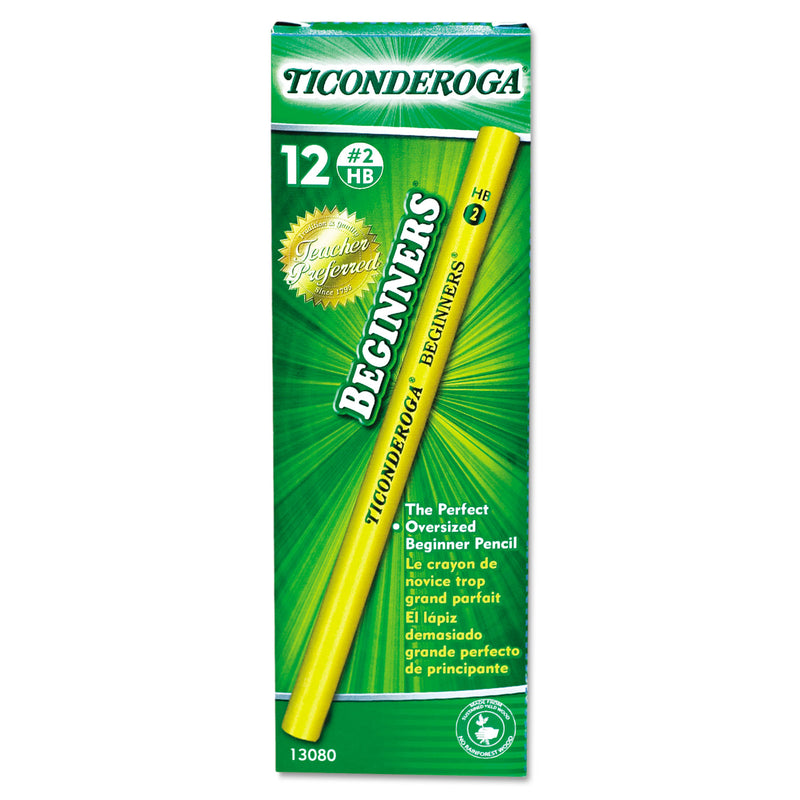 Dixon Ticonderoga Beginners Woodcase Pencil with Microban Protection, HB (