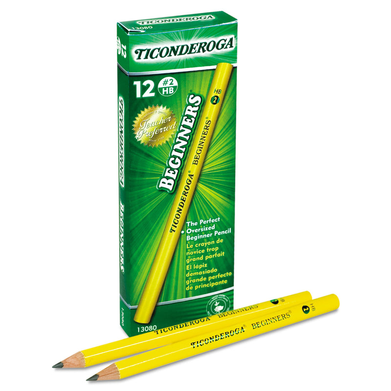 Dixon Ticonderoga Beginners Woodcase Pencil with Microban Protection, HB (