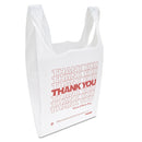 Inteplast Group "Thank You" Handled T-Shirt Bag, 0.167 bbl, 12.5 microns, 11.5" x 21", White, 900/Carton