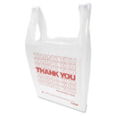 Inteplast Group "Thank You" Handled T-Shirt Bag, 0.167 bbl, 12.5 microns, 11.5" x 21", White, 900/Carton