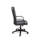 Alera Sparis Executive High-Back Swivel/Tilt Bonded Leather Chair, Supports Up to 275 lb, 18.11" to 22.04" Seat Height, Black