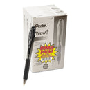 Pentel WOW! Ballpoint Pen Value Pack, Retractable, Medium 1 mm, Black Ink, Black Barrel, 36/Pack