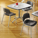Iceberg CafeWorks Table, Cafe-Height, Square Top, 36w x 36d x 30h, Gray/Silver