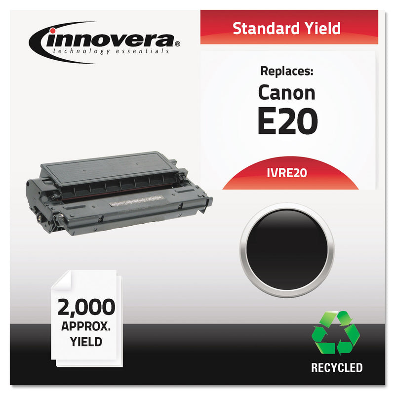 Innovera Remanufactured Black Toner, Replacement for E20 (1492A002AA), 2,000 Page-Yield