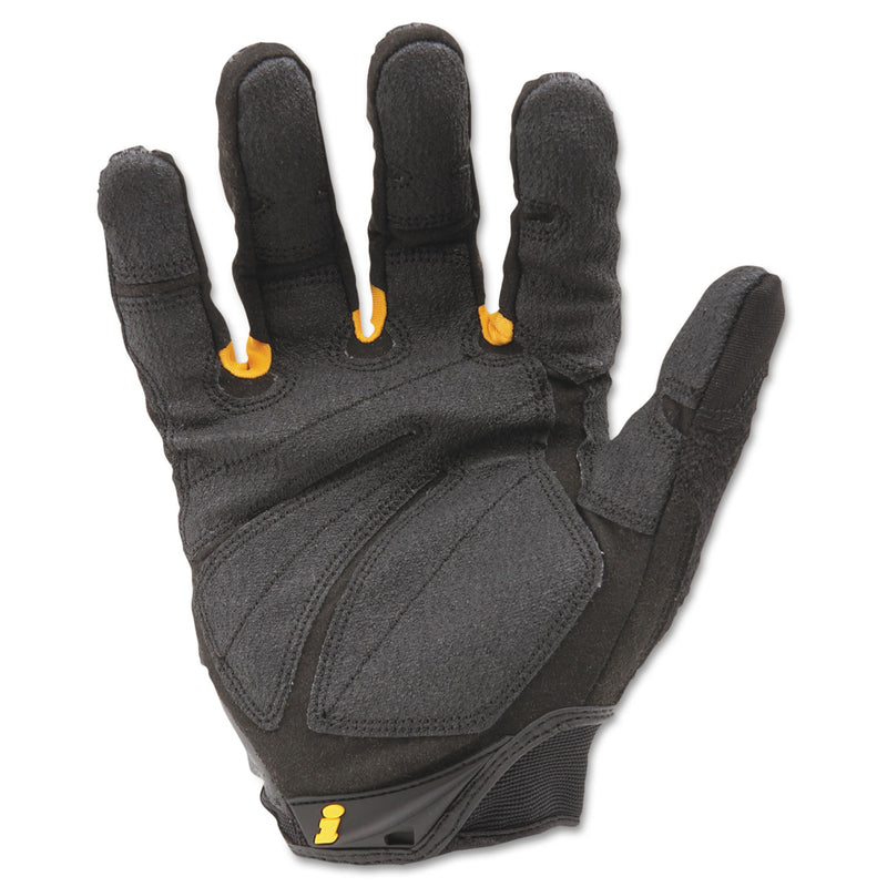 Ironclad SuperDuty Gloves, Large, Black/Yellow, 1 Pair