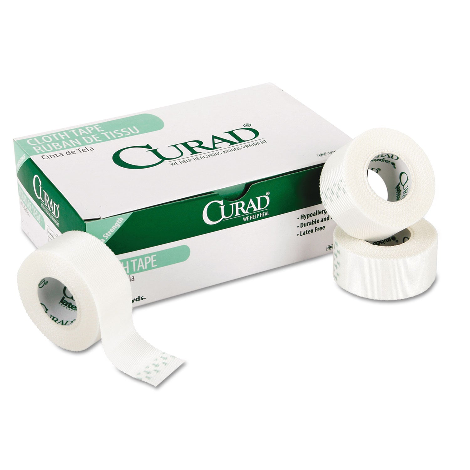 First Aid Cloth Silk Tape, Heavy-Duty, Acrylic/Silk, 2