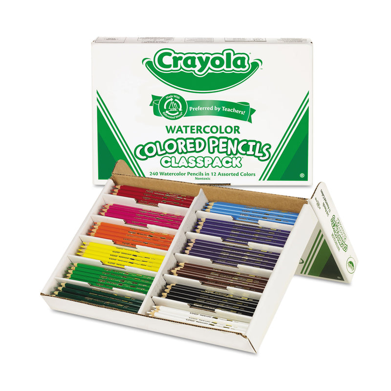 Crayola Watercolor Pencil Classpack Set, 3.3 mm, 2B (