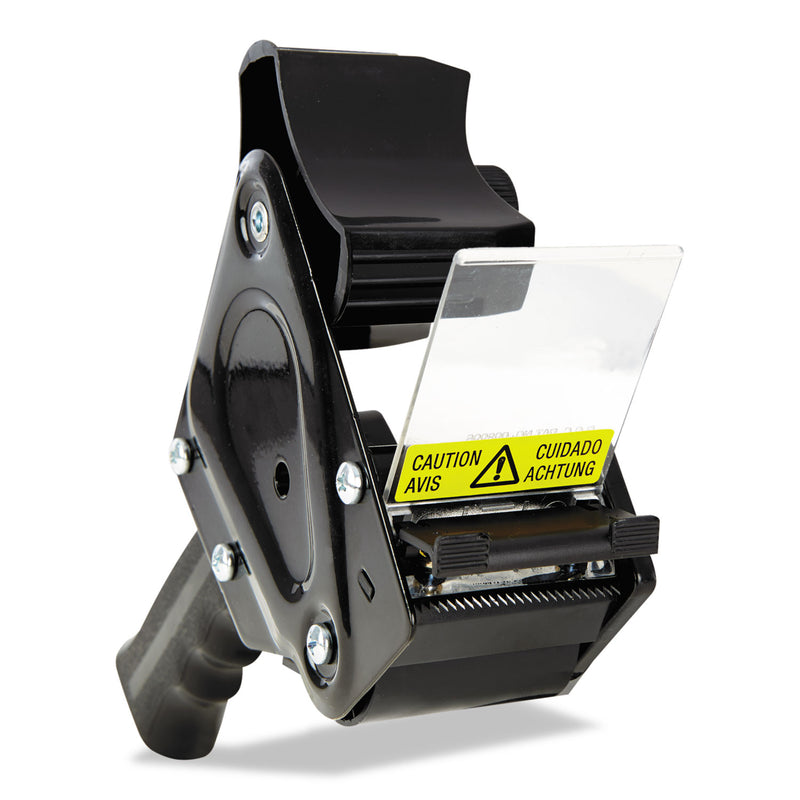 Universal Handheld Box Sealing Tape Dispenser, 3" Core, For Rolls Up to: 2" x 110 yds, Black