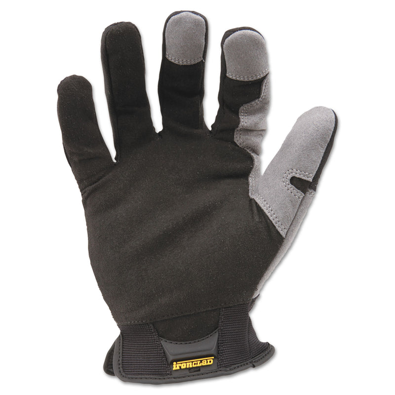 Ironclad Workforce Glove, Medium, Gray/Black, Pair