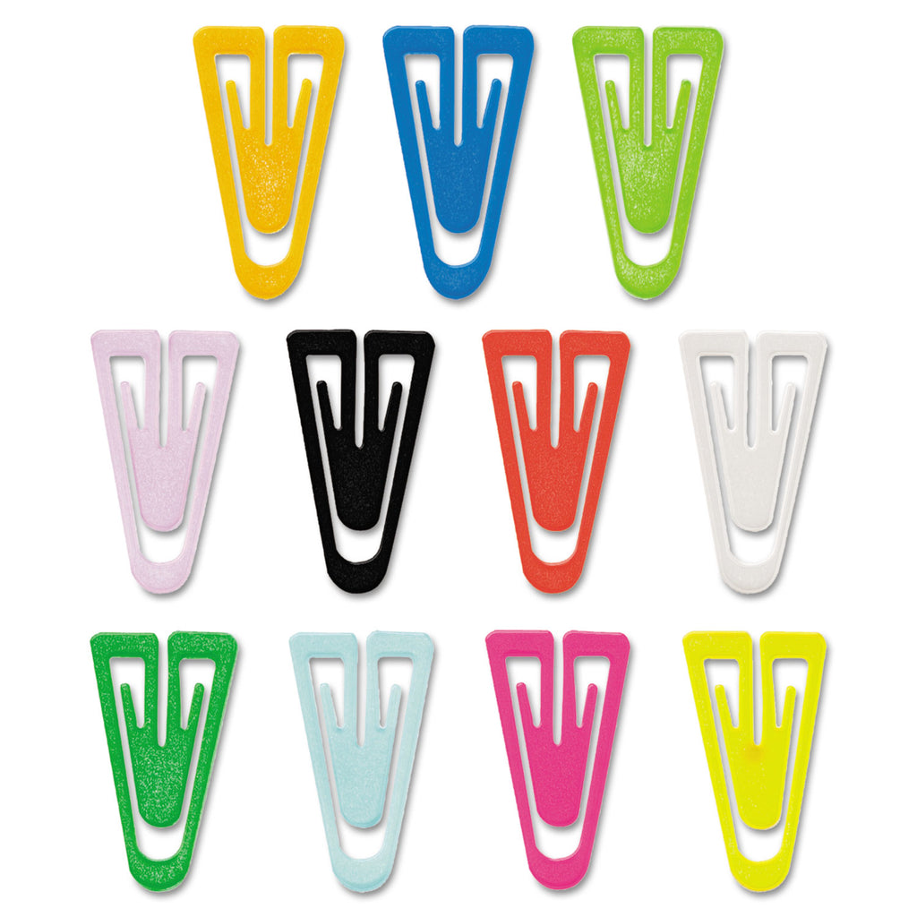 Plastiklips Paper Clips, Small (no. 1), Assorted Colors, 1,000/box | Bundle  of 5