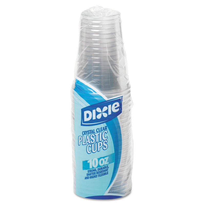Dixie Clear Plastic PETE Cups, 10 oz, WiseSize, 25/Pack, 20 Packs/Carton