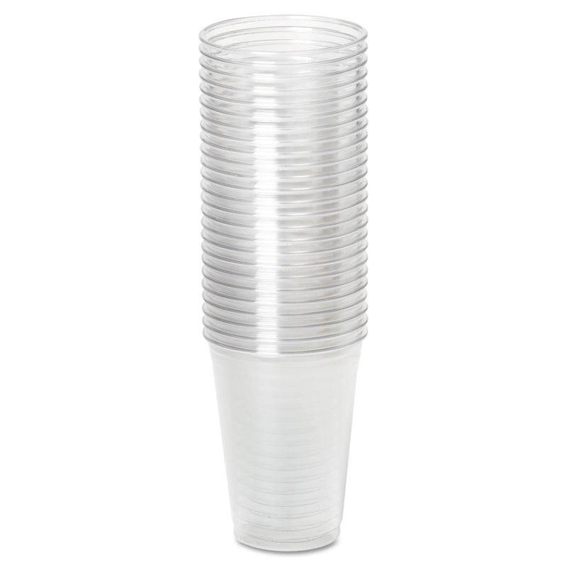 Dixie Clear Plastic PETE Cups, 10 oz, WiseSize, 25/Pack, 20 Packs/Carton