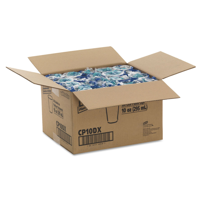 Dixie Clear Plastic PETE Cups, 10 oz, WiseSize, 25/Pack, 20 Packs/Carton