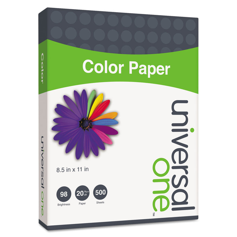 Universal Deluxe Colored Paper, 20 lb Bond Weight, 8.5 x 11, Canary, 500/Ream