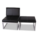 Alera Ispara Series Armless Chair, 26.57" x 30.71" x 31.1", Black Seat/Back, Silver Base
