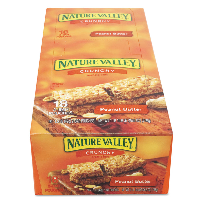 Nature Valley Granola Bars, Peanut Butter Cereal, 1.5 oz Bar, 18/Box
