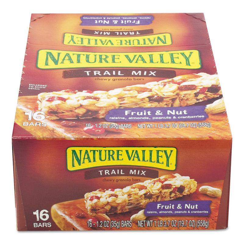 Nature Valley Granola Bars, Chewy Trail Mix Cereal, 1.2 oz Bar, 16/Box