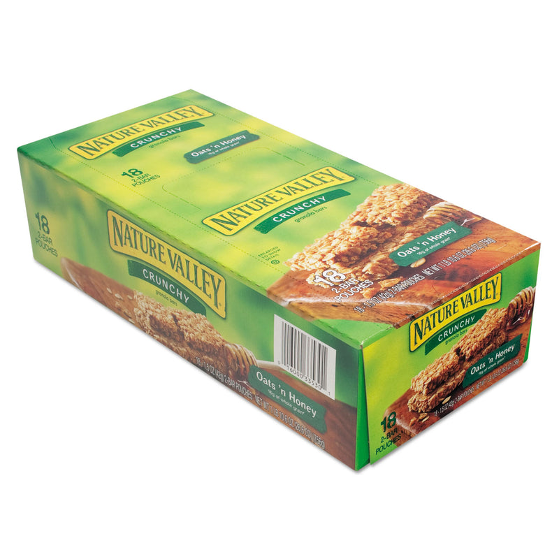 Nature Valley Granola Bars, Oats'n Honey Cereal, 1.5 oz Bar, 18/Box