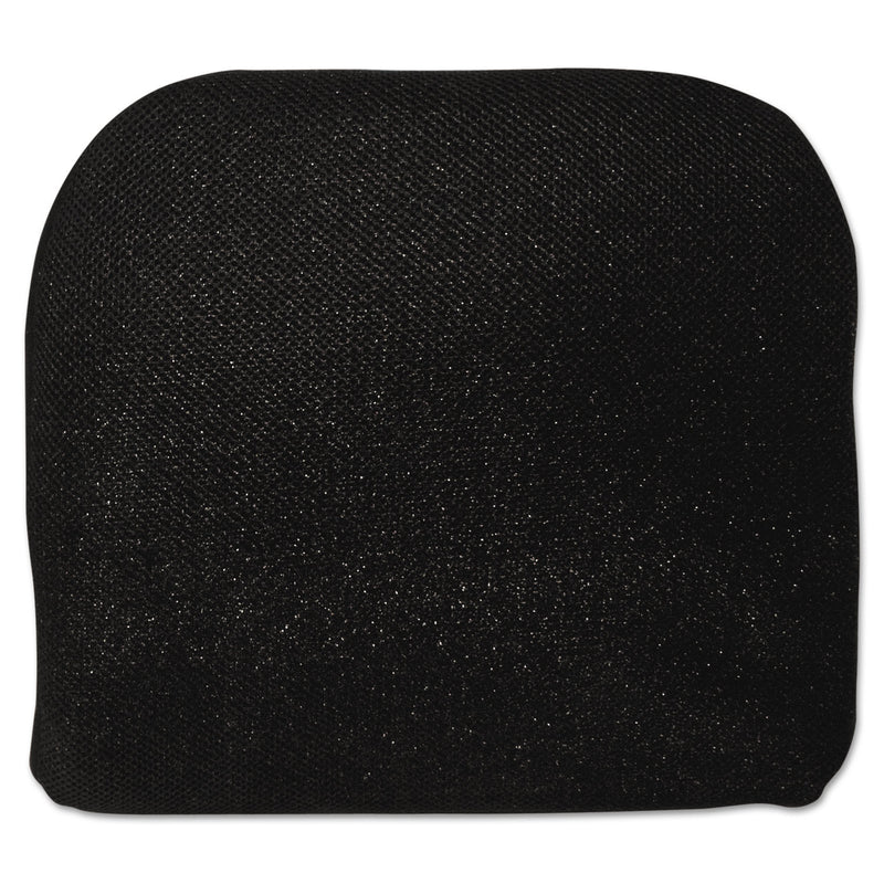 Advantus Memory Foam Massage Lumbar Cushion, 12.75 x 3.75 x 12, Black