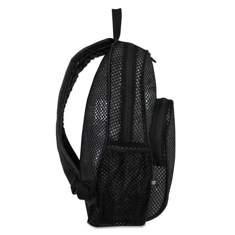 Eastsport Mesh Backpack, Fits Devices Up to 17", Polyester, 12 x 17.5 x 5.5, Black