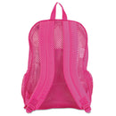 Eastsport Mesh Backpack, Fits Devices Up to 17", Polyester, 12 x 5 x 18, Clear/English Rose