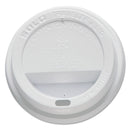 Dart Traveler Cappuccino Style Dome Lid, Fits 10 oz Cups, White, 100/Pack, 10 Packs/Carton