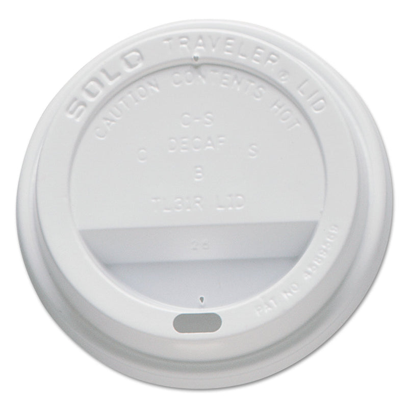 Dart Traveler Cappuccino Style Dome Lid, Fits 10 oz Cups, White, 100/Pack, 10 Packs/Carton