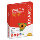 Universal 30% Recycled Copy Paper, 92 Bright, 20 lb Bond Weight, 8.5 x 11, White, 500 Sheets/Ream, 10 Reams/Carton