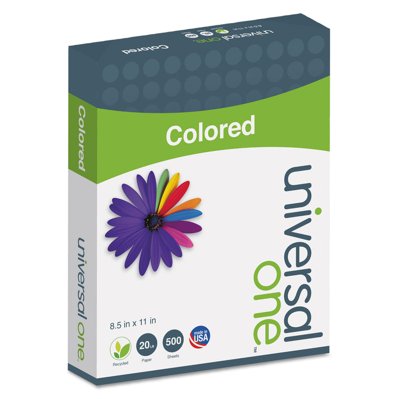Universal Deluxe Colored Paper, 20 lb Bond Weight, 8.5 x 11, Blue, 500/Ream