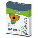 Universal 100% Recycled Copy Paper, 92 Bright, 20 lb Bond Weight, 8.5 x 11, White, 500 Sheets/Ream, 10 Reams/Carton