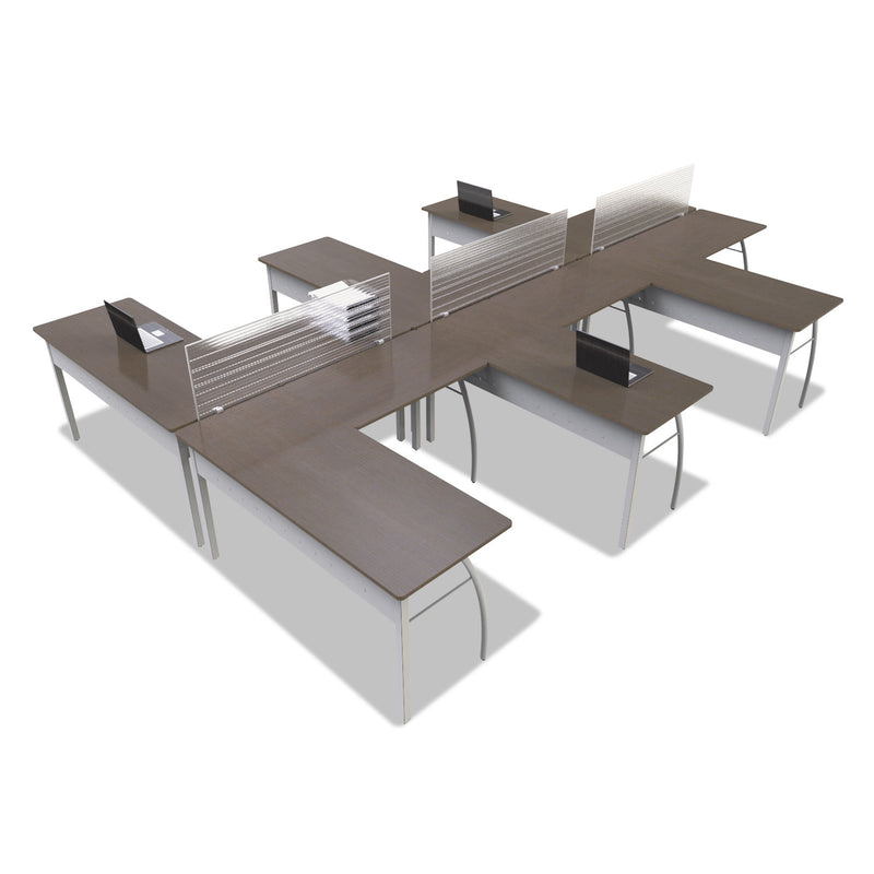 Linea Italia Trento Line Dividing Panel, Polycarbonate, 47.13w x 1.75d x 15.5h, Translucent