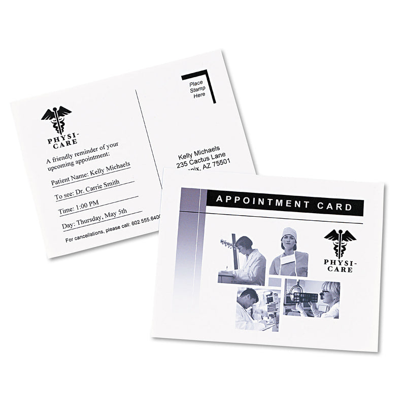 Avery Photo-Quality Printable Postcards, Inkjet, 74 lb, 4.25 x 5.5, Glossy White, 100 Cards, 4 Cards/Sheet, 25 Sheets/Pack