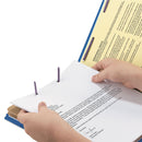 Smead Six-Section Pressboard Top Tab Classification Folders with SafeSHIELD Fasteners, 2 Dividers, Letter Size, Dark Blue, 10/Box