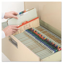 Smead Pressboard Classification Folders with SafeSHIELD Coated Fasteners, 2/5 Cut, 3 Dividers, Letter Size, Gray-Green, 10/Box