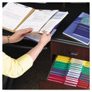 Smead 6-Section Pressboard Top Tab Pocket-Style Classification Folders with SafeSHIELD Fasteners, 2 Dividers, Letter, Blue, 10/Box